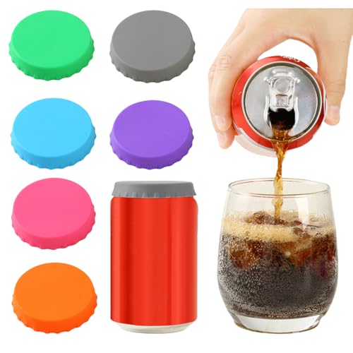 Reusable Silicone Soda Can Covers - Fits Standard 12oz Cans, BPA-Free, Multi-Color, Keeps Drinks Fresh & Carbonated