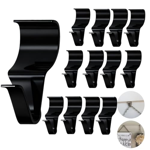 YUNFOOK 14 Pcs Stainless Steel Vinyl Siding Hooks - No-Hole Outdoor Hangers