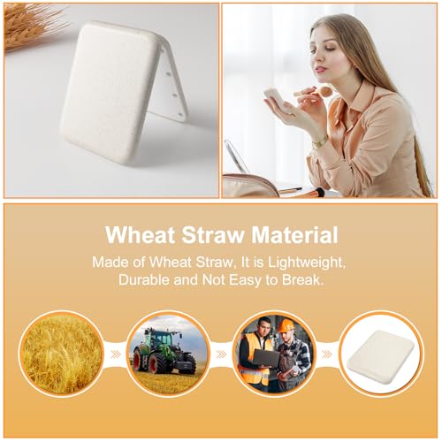 Kintion Rechargeable Pocket Mirror - 1X/3X Wheat Straw-apricot