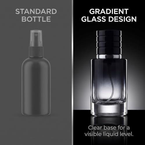 Jinshining 30ml Black Glass Perfume Atomizer Refillable Travel Spray Bottle