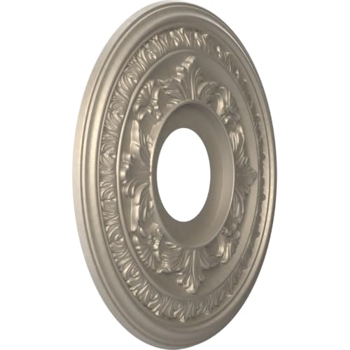 Ekena Millwork 13" PVC Ceiling Medallion in Metallic Silver