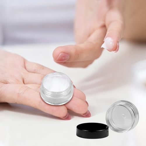 Small Travel Containers 5ml - 20 Pcs Mini Cosmetic Sample Jars with Lids and Spatulas