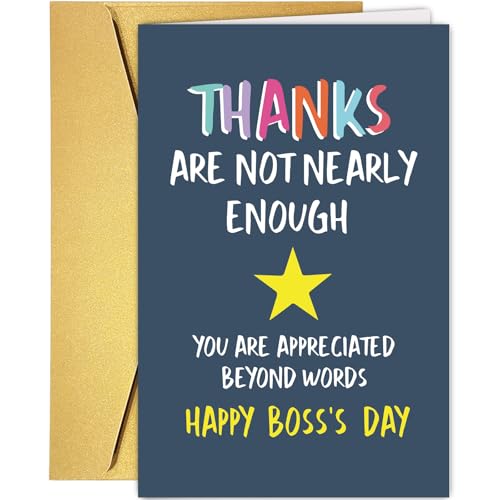 Boss's Day Card for Mentor - Thank You Greeting Card