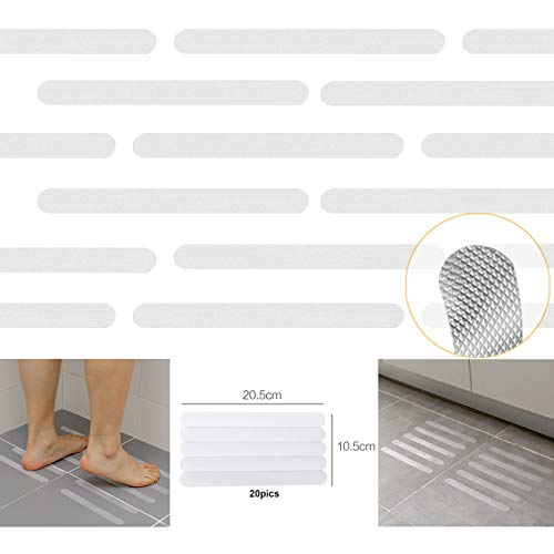 Kyerivs Non-Slip Bathtub Strips - 48pcs Clear Adhesive Shower Safety Treads