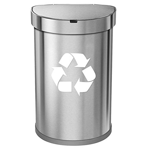 Ignixia 2 Pack Recycle Stickers for Trash Can - White, 5x5 Inches