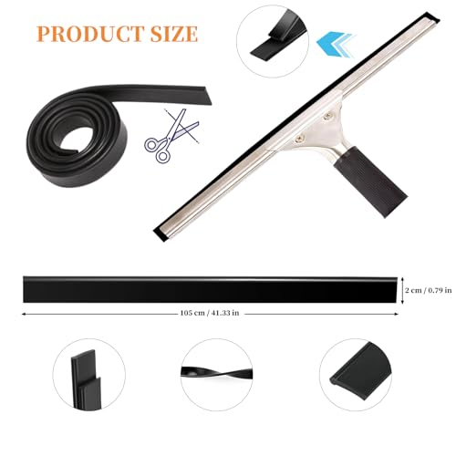 41-Inch Silicone Squeegee Replacement Blades - Set of 2