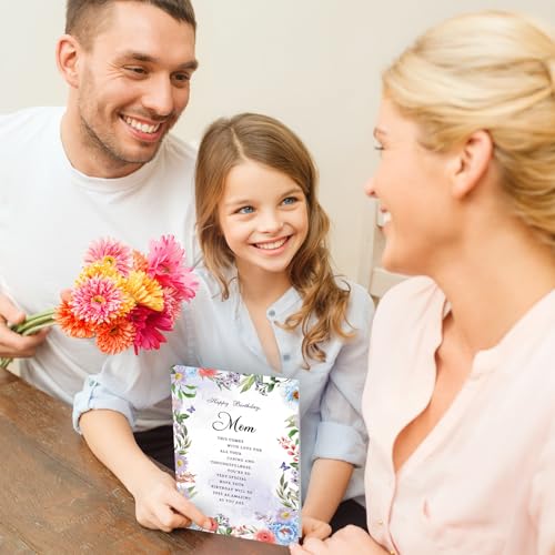 Mom Birthday Card - Eco-Friendly, Quick-Dry Design, 8x5.3 Inches