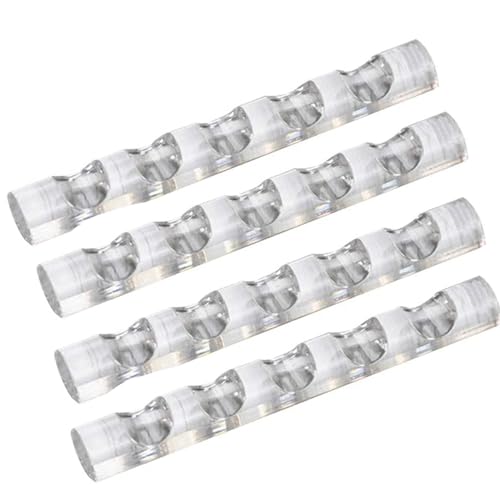 4Pcs Acrylic Nail Brush Holder Set for 5 Pens Transparent Stands