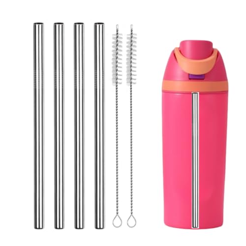 GL-Auking Owala 16oz Metal Straw Set with Cleaner for FreeSip Bottle – Reusable Drinking Straw Replacement