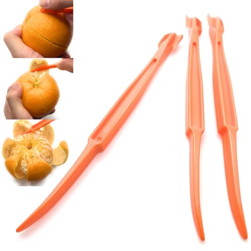 3-Pack Citrus Peeler Tools for Oranges, Lemons & Mandarins