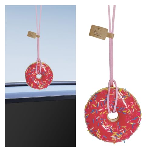 YoRise Strawberry Donut Car Rear View Mirror Hanging Ornament