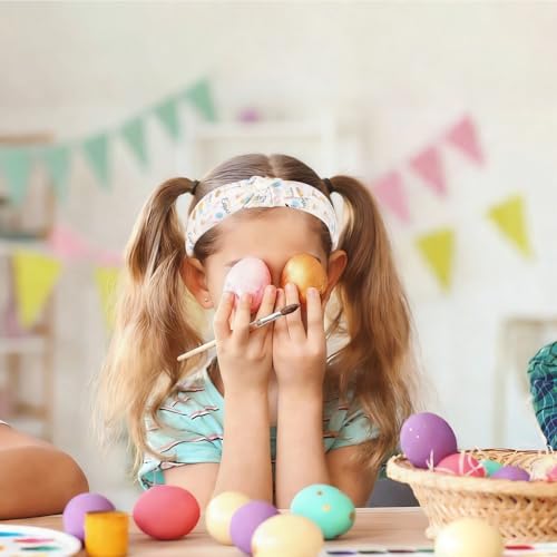 ANBALA 3 Pack Easter Bunny Ear Knotted Headbands for Women