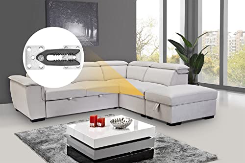 Waziaqoc Heavy Duty Sectional Couch Connectors - 4 Pack with Screws