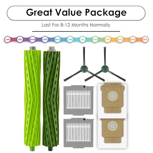 8-Piece Accessory Kit for iRobot Roomba Max 705 Vac & Plus 504 Vac