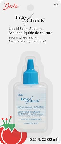 Dritz Fray Check Liquid Seam Sealant 0.72 Fl Oz - Clear Fabric Edge Protector