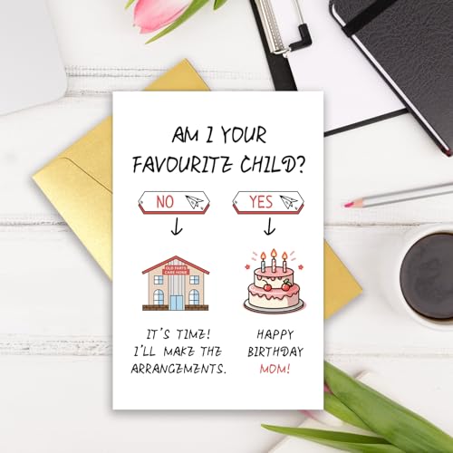 Funny Birthday Card for Mom - Humorous Gift from Son or Daughter
