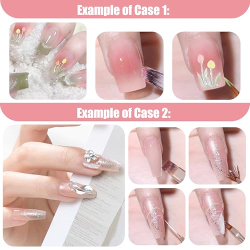 KINGMAS 10 Pcs Nail Art Brushes and Dotting Pens Set for Gel Polish
