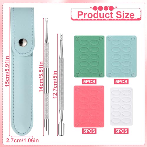 Bruislard Dual Ended Cuticle Pusher and Loop Tool Stainless Steel 2 Pack