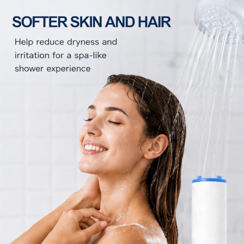 12-Pack High Pressure Shower Head Filter Cartridges - 3.54" x 0.94" PP Cotton