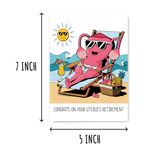 Funny Hysterectomy Retirement Card - Congrats on Your Uterus