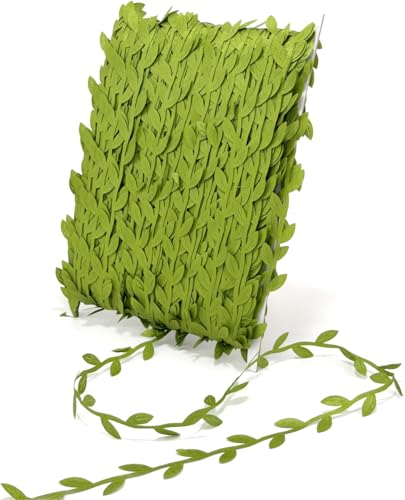 273FT Artificial Olive Leaf Ribbon for Weddings & DIY Decor