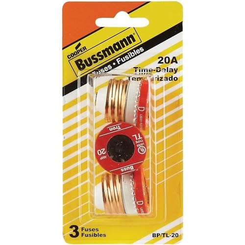 Bussmann 20 Amp Time Delay Plug Fuse - Edison Base, 3 Pack
