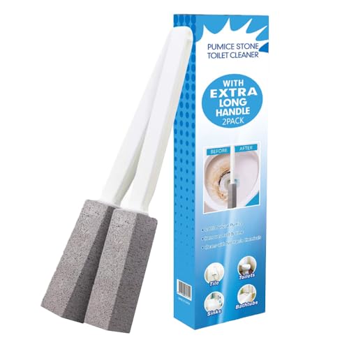Pumice Stone Toilet Cleaner with Handle - 2PCS Gray