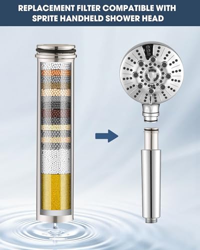 Replacement Shower Filter 2-Pack for Sprite Handheld Shower Head - Chlorine Removal