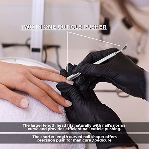P2P Nails Cuticle Pusher and Trimmer - Stainless Steel Gel Polish Remover