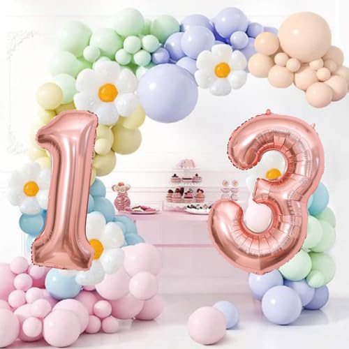 40 Inch Rose Gold Number 7 Foil Balloon for Birthdays and Anniversaries