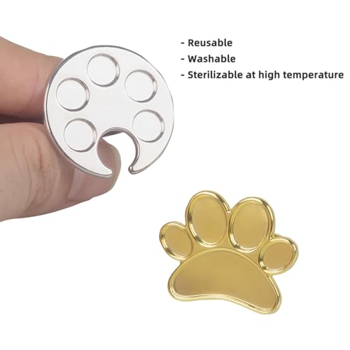 ANNUP 4 Pack Metal Nail Art Palette Finger Rings for Polish Mixing