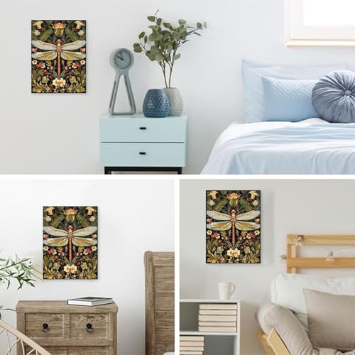 5D Dragonfly Diamond Art Kit for Adults - DIY Gem Painting 12x16in