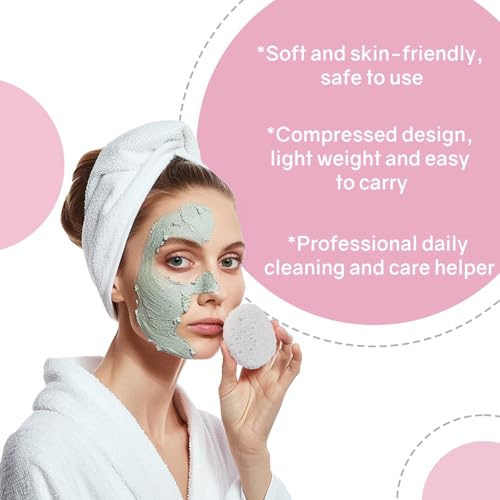 Compressed Facial Sponges 30-Count Natural Cellulose Makeup Remover