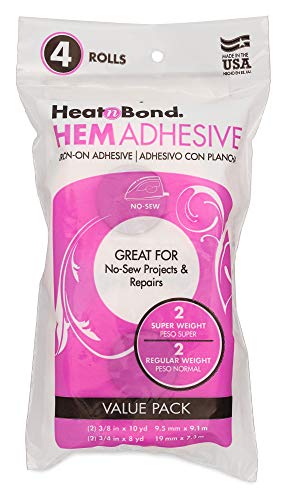 HeatnBond Iron-On Hem Adhesive Variety Pack - Regular & Super Weight