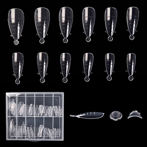 KADS 120 Pcs Dual Forms Full Cover Nail Tips Upper Arched Extension Molds