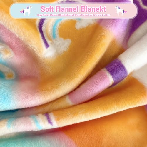 Unicorn Glow in The Dark Blanket for Kids - 40" x 60"