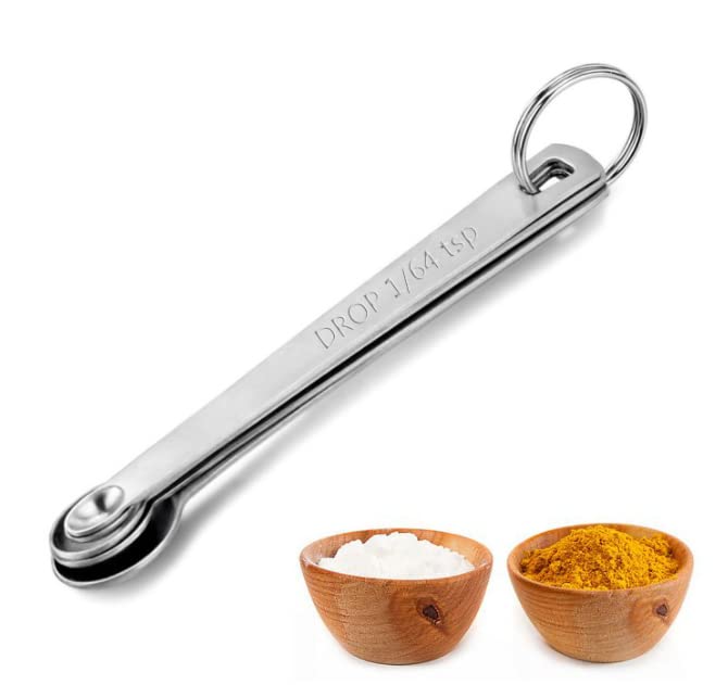 Mini Stainless Steel Measuring Spoons Set of 5 - Durable & Precise
