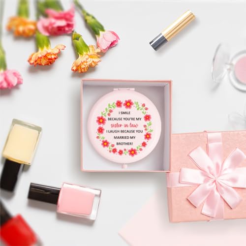 Sister-in-Law Travel Compact Makeup Mirror Birthday Gift