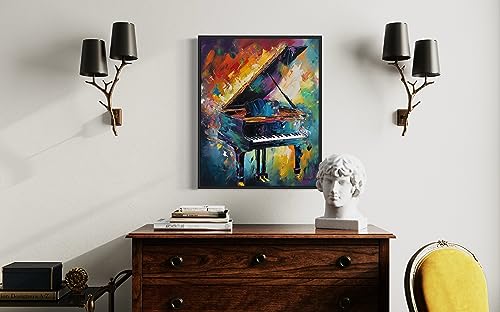 Colorful Abstract Piano Art Print - Unframed Wall Decor