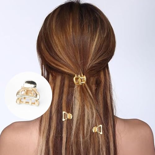 LINYUEARUI 10 Pcs Mini Metal Hair Claw Clips Small Geometric Hair Accessories