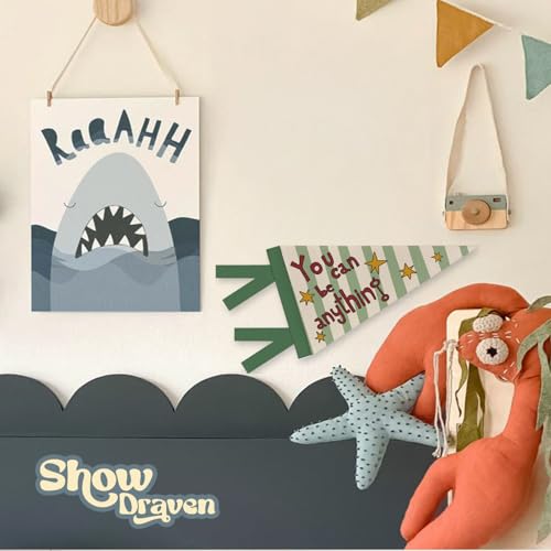 You Can Be Anything Pennant Banner Flags - White 14 Inch Kids Wall Decor