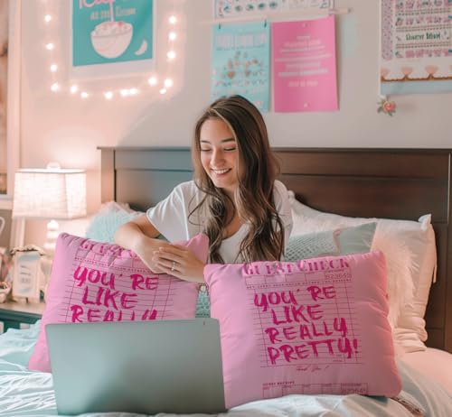 Pretty Hot Pink Throw Pillow Cover 18x18 | Coquette Decor