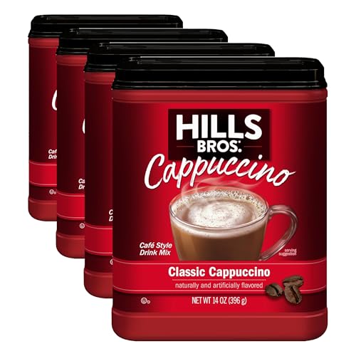 Hills Bros. Classic Cappuccino Instant Coffee Mix, 14oz (Pack of 4)