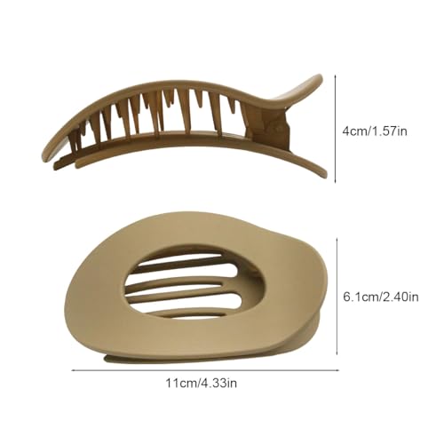 B.PHNE Flat Hair Claw Clips - Matte Non-Slip Duckbill Styling Clips