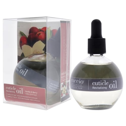 Cuccio Naturale Vanilla & Berry Revitalizing Cuticle Oil 2.3 Fl Oz - Fast-Absorbing Nail & Cuticle Conditioner