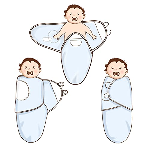 Pink Unicorn Baby Swaddle Blanket - 3 Pack Soft Cotton Wraps for Newborns 0-3 Months