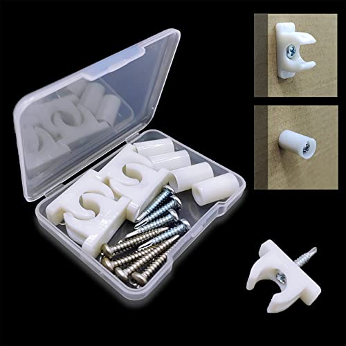 Fallingstar Universal False Drawer Front Clips - 4 White Fasteners with Screws