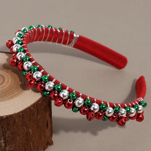 Christmas Jingle Bell Headband Festive Holiday Hair Hoop for Women and Girls