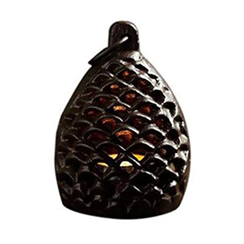 Large Pinecone Shaped Hanging Candle Holder Cast Iron Tea Light Lantern