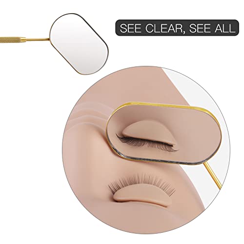 Large Stainless Steel Lash Mirror - Clear View for Extensions
